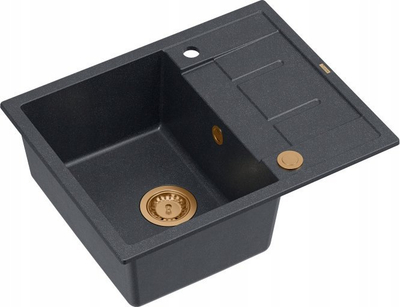 Lavaman kuzhine Ferro MORGAN 116, GraniteQ, 1 vaskë, Black Diamond