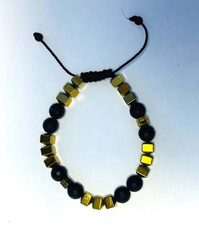 Byzylyk për meshkuj Dar Golden Hematite, i zi/artë
