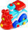 Lodër tren LEAN Toys Take Apart, me mjete montimi, plastike, shumëngjyrëshe