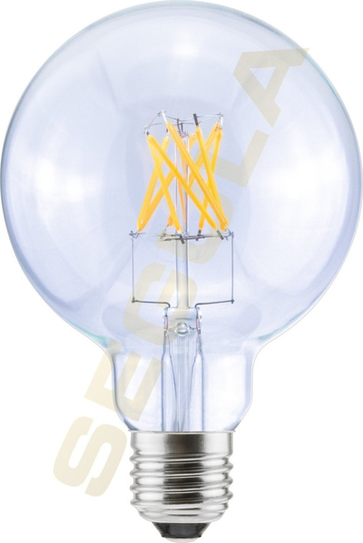 Llambë LED SEGULA Globe G95, E27, 6.5W 2700K, transparente