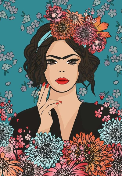 Puzzle Ravensburger Puzzle Moment Frida, 300 copa, me lule, me shumë ngjyra