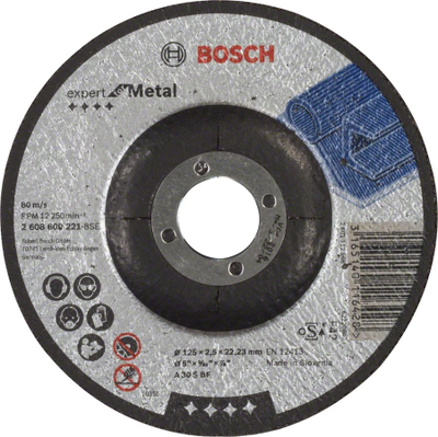 Disk prerës i drejtë Bosch, 150mm, për hekur, gri