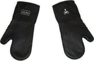 Doreza furre Alfa Forni Black, silikon që rri deri në 220°C, set me 2 copë, e zezë