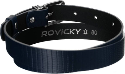Кожен ремен за жени Rovicky 80, со текстура модел змија, 2.5 cm, темно сина