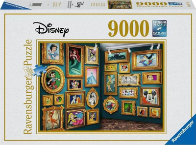 Puzzle Ravensburger Disney Museum, 9000 copa, me figura Disney, shumëngjyrësh