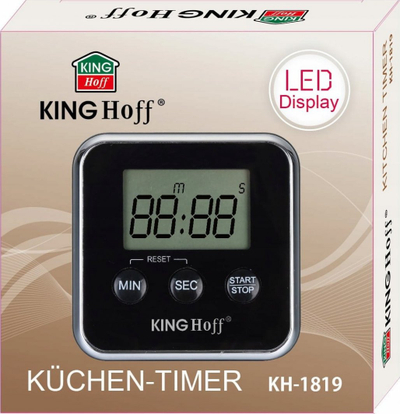 Kronometër kuzhine KingHoff KH-1819, digjital, me magnet, i zi