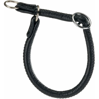 Полу-затегачка огрлица за кучиња Ferplast Vogue CS, кожа, 40 cm, црна