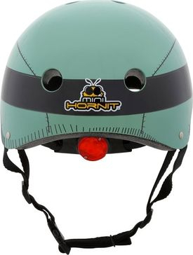Helmetë biçiklete për kalamaj Mini Hornit Military, me dritë mrapa, madhësia S M, e gjelbër