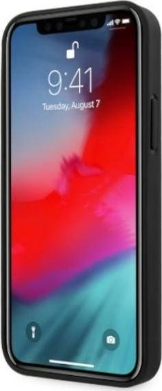 Mbulesë AMG AMHCP12LGSEBK për iPhone 12 Pro Max, hardcase lëkurë TPU, 6.7", e zezë