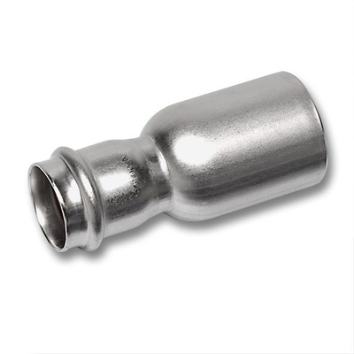 Reduktues nipël Sanha NiroSan 1M, 88.9 mm në 76.1 mm, inox argjendtë