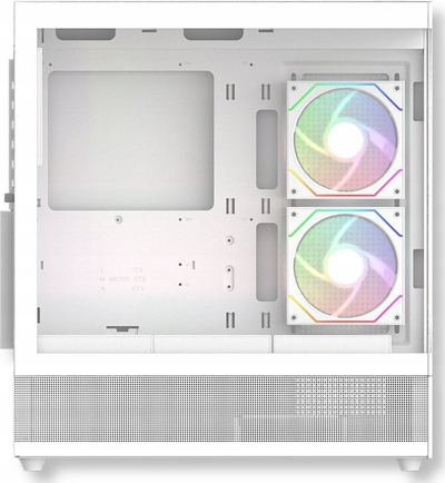 Kuti kompjuteri Nëntëtsa Antlia White, ATX Mid Tower, ARGB, e bardhë