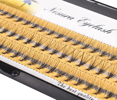 Qerpikë fallco Nesura Eyelash Clusters, 12mm, 60 copa, të zinj