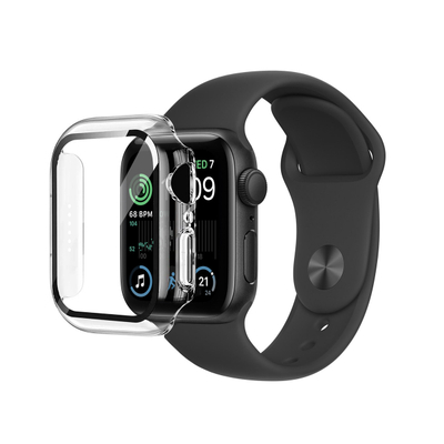 Këse mbrojtëse Eiger Mountain Glass për Apple Watch SE 3 2 1, 44mm, xham i plotë, transparente