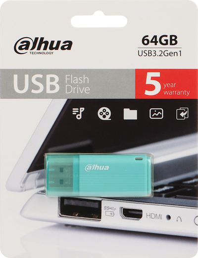 Flesh USB Dahua USB-U126-30, 64GB, USB 3.2 Gen 1, gri