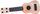 Kitarë lodër mini ukulele, 25 cm, plastike, ngjyrë dru natyral