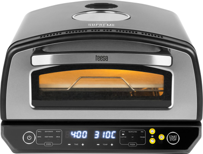 Furrë pice Teesa Supreme Elite, 2200W, 450°C, e zezë