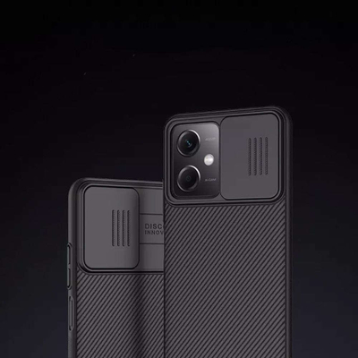 Mbrojtëse telefoni Nillkin CamShield për Xiaomi Redmi Note 12 5G Poco X5 5G, kapak kamere, e zezë