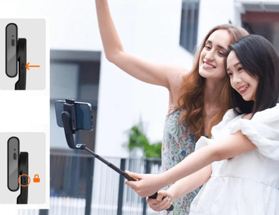 Stabilizator gimbal Hohem iSteady Q, 1 aks, me tripod dhe selfie stick, i bardhë