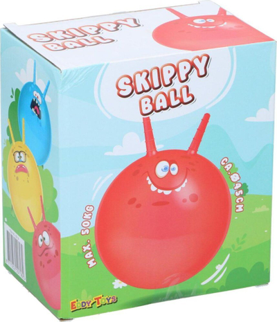 Top kërcejës me brirë Eddy Toys, 45cm, PVC, i kuq