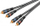 Kabllo audio Wentronic Goobay 60795, RCA mashkull–mashkull, 2 m, e zezë