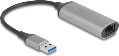 Мрежен адаптер DELOCK USB Type A, 5 Gbit LAN, црн