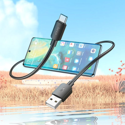 Kabllo USB Hoco X96, USB A në USB C, 27W, 1m, e zezë