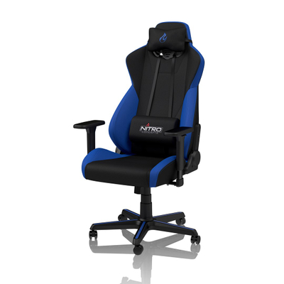 Karrige gaming Nitro Concepts S300, sedilje e mbushur, ergonomike, zi e blu
