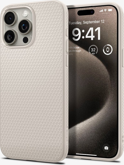 Mbulesë telefoni Spigen Liquid Air për iPhone 15 Pro, 6.1", natyral titanium
