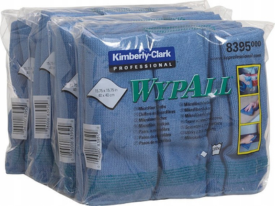 Leckë mikrofibër Kimberly Clark WypAll 8395, 40 x 40 cm, 24 copë, blu