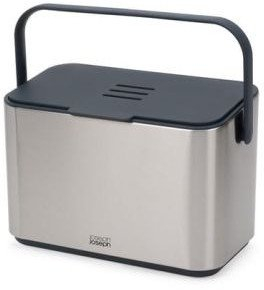 Kosh mbeturinash kuzhine Joseph Joseph Collect, 4L, çelik inox, gri e errët