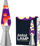 Lampë tavoline Mellow Yellow iTotal, lava lamp, 36 cm, lëng vjollcë dyll i verdhë