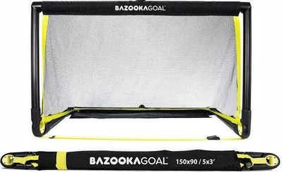 Portë futbolli BazookaGoal 150x90 cm, e palosshme, e zezë