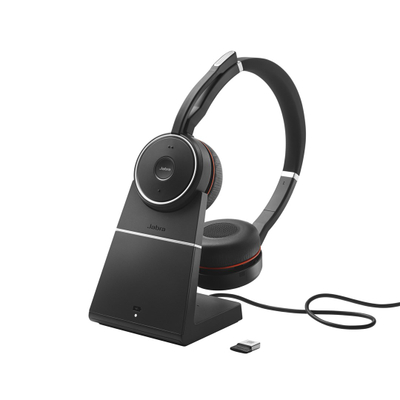 Kufje Jabra Evolve 65 MS Stereo Link370, Bluetooth USB, over ear, të zeza