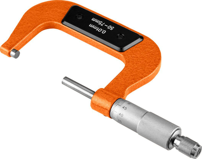 Mikrometër Vernier NEO Tools, 50-75 mm, saktësi 0.01 mm, në kuti portokalli