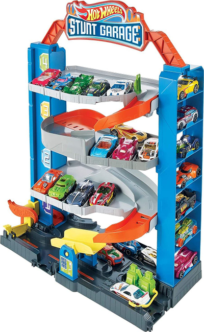 Сет за играње Hot Wheels Garage Parking GNL70, со лифт, со автомобил