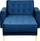 Çezllong me kadife ABERDEEN, recliner, skelet metalik, blu navy