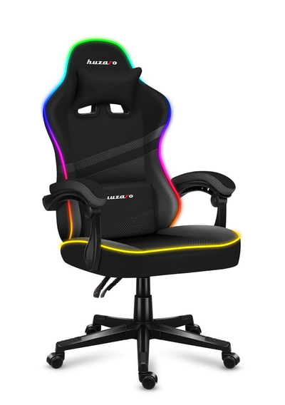 Karrige lojërash Huzaro Force 4.4 RGB, 130kg, e zezë