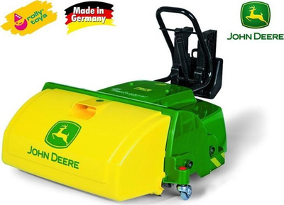 Pastrues lodër Rolly Toys John Deere Sweeper, me kontejner mbledhës, jeshil