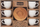 Set filxhanësh Orion, porcelani 120 ml, pjatëza bambuje, 6 copë, të bardha