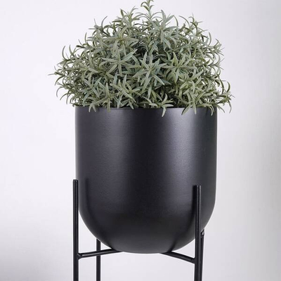 Mbajtëse dekorative për vazo Vilde Flowerpot Flower Stand, metal, 42 cm, e zezë