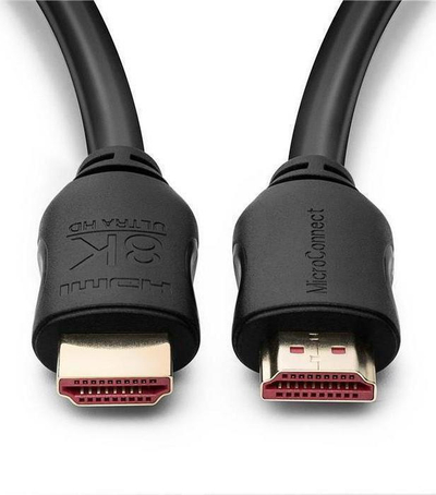 Kabllo HDMI Microconnect 8K 2.1, 1.5m, e zezë