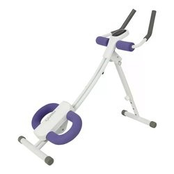 Stol barku AB FIT AB Crunch Bench, 116.5x42x60 cm, që të kursen vend, i bardhë me vjollcë