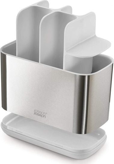 Organizues furcash dhëmbësh Joseph Joseph, inox, gri e bardhë