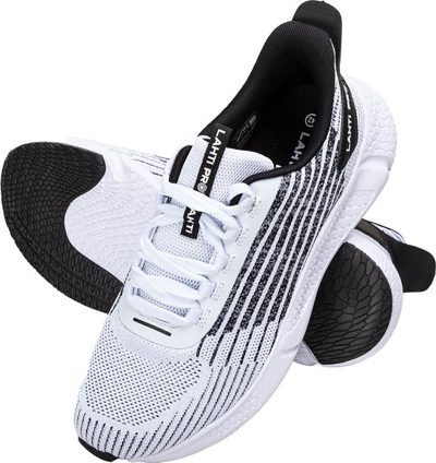 Këpucë sportive Lahti Pro LOW, rrjetë 3D knit, nr 43, të bardha e të zeza