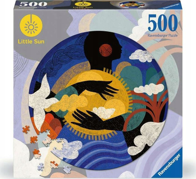 Сложувалка Ravensburger Little Sun Sense of Touch, 500 парчиња, кружна, повеќебојна