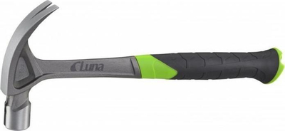 Çekiç marangozësh Luna L-Evo, 16oz, dorezë gome, gri me jeshile