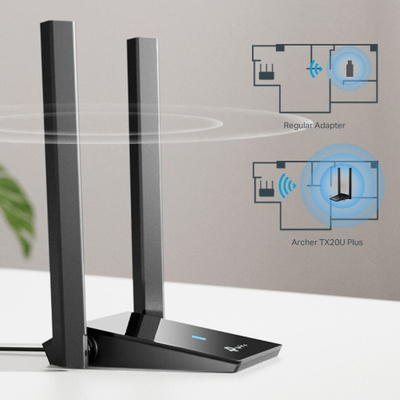 Access Point TP-LINK Archer TX20U Plus, AX1800, 2.4GHz/5GHz, e zezë