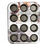 Kallëp metalik për ëmbëlsira, 20 x 2.5 x 26 cm, jo-ngjitës, gri e errët