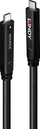 Kabllo USB C Lindy 15m, USB 3.2 Gen 2, DP 1.4, e zezë