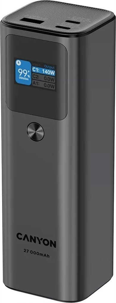 Надворешна батерија Кенион PB-2010, 27000mAh, PD 140W QC 3.0, црна